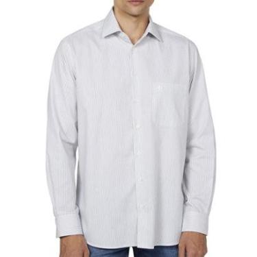 Imagem de Camisa Dudalina Masculina Comfort Pocket Listrada Lines Azul-Masculino