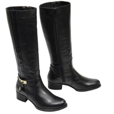Imagem de Bota Montaria Feminina Cano Longo Couro Comfort-Feminino