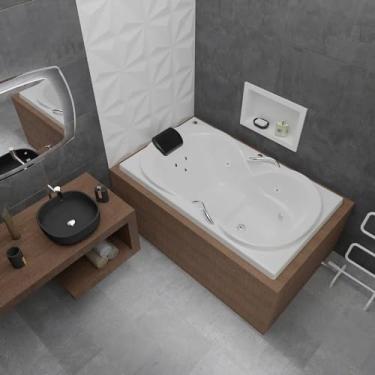 Imagem de Banheira de Hidromassagem Due Gran Luxo 180x90x50cm - P3-220v - com Aquecedor Branco