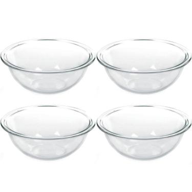 Imagem de Conjunto 4 Tigelas de Vidro 1,5L Potes Redondos Marinex Plus Astral Bowls Transparentes