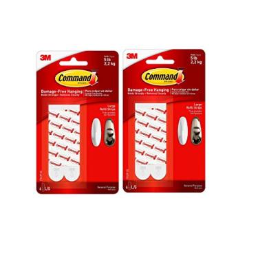Imagem de Command Tiras de recarga, grande, branco, 6 tiras (17023P-ES) (pacote com 2)