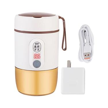 Imagem de Generic Aquecedor para bebês, chaleira elétrica multiuso usb 500ml com controle de temperatura para passeios, compras, viagens, acampamento ao ar, Bege