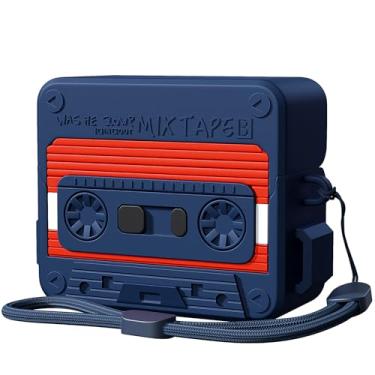 Imagem de KOREDA Capa compatível com Samsung Galaxy Buds 3 e Galaxy Buds 3 Pro, capa protetora de silicone macio com cordão para mulheres e homens (azul)