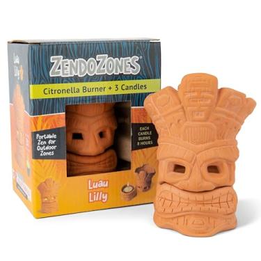 Imagem de Queimador de velas de citronela Luau Lilly da ZendoZones – Proteção de 8 horas, repelente decorativo de mosquitos para pátios e espaços ao ar livre