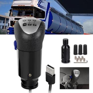 Imagem de RASTP USB American Truck Simulator Shifter, Gearshift Knob for ATS & ETS2 Games Compatible with Logitech G27 G29 G920 Thrustmaster TH8A Fanatec SQ, PC Sim Racing Shifter (Style 3)