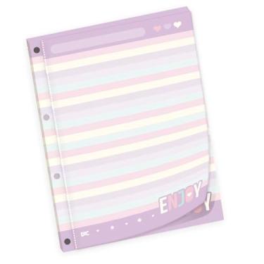 Imagem de DAC - Bloco Papel de Carta para Fichário Universitário com microserrilha e 48 folhas (90g) Enjoy