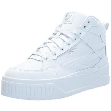 Imagem de PUMA Tênis feminino Karmen II Idol médio., Branco-branco-prata, 40