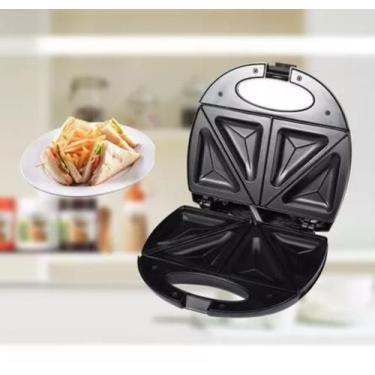 Imagem de Sanduicheira Grill Chapa Antiaderente Elétrica Lanche - Sokany, 110V