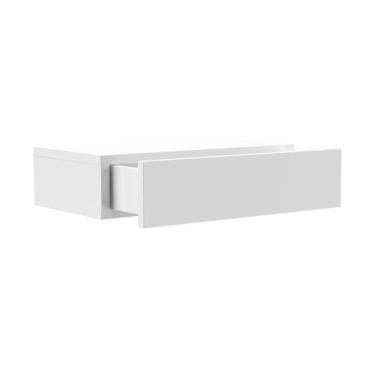 Imagem de Gaveta suspensa mesa de cabeceira em mdp branco - FLY-BRANCO - Multivi