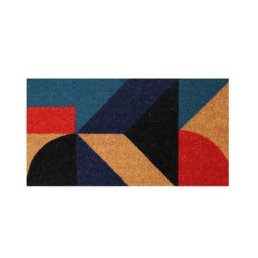 Imagem de Capacho Retangular Fibra De Coco Base PVC 60x33cm - Komeco, Geométrico