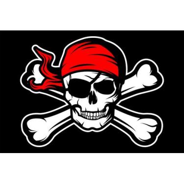 Imagem de Painel de Lona Bandeira Pirata - Fabrika de Festa, 300x200cm