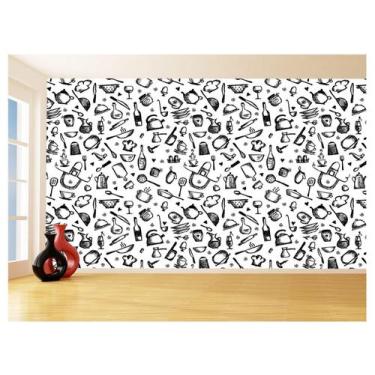 Imagem de Papel De Parede 3D Textura Cozinha Café Comida 3,5M Txt195 - Você Deco