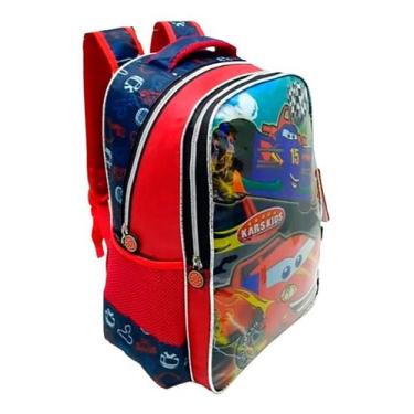 Imagem de Mochila Carros Infantil Masculina Escolar Costas Aulas M4147 - Vozz