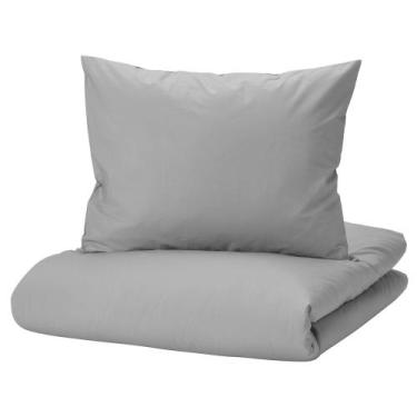 Imagem de Capa de Edredom Duvet Solteiro 180x240cm c/ Zíper Cinza + Fronha - FAS