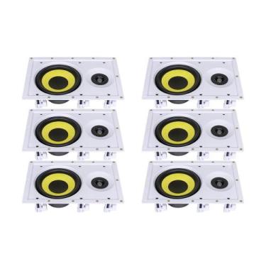 Imagem de Kit 6 Caixas JBL de Embutir CI6R Plus Arandelas Retangulares