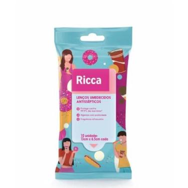 Imagem de Lenços Umedecidos Atissépticos Ricca Fragrância Refrescante 10 Unidade