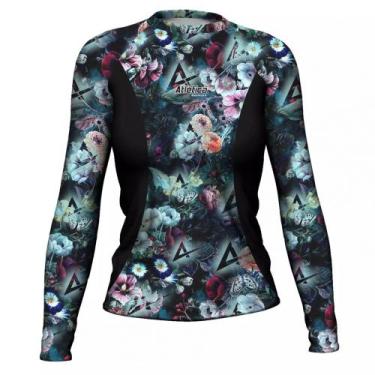 Imagem de Lycra Surf White Flower Feminina Atlética Esportes, M