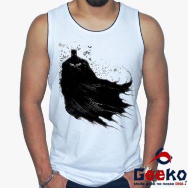 Imagem de Regata Batman 100% Algodão Geeko, Branco, G