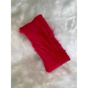 Imagem de Almofada Baguete Pelo Alto luxo Decoração - Gabi Flor, Vermelho