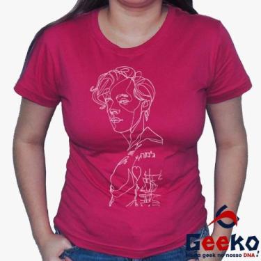 Imagem de Baby Look Harry Styles 100% Algodão - Pop - Geeko, Rosa pink, Estampa 