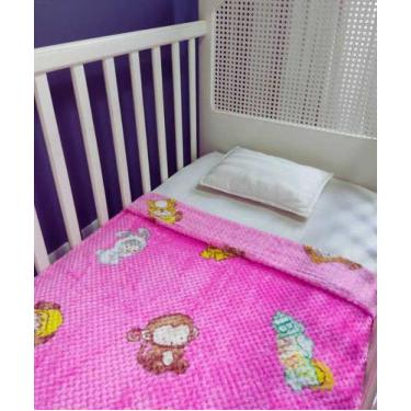 Imagem de Manta Bebê Cobertor Infantil Microfibra Estampada 1,0x0,90m - Bellar, 