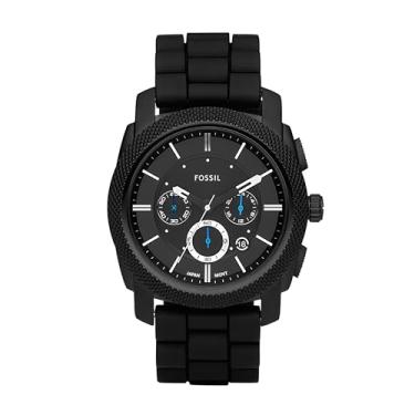 Imagem de Fossil Relógio masculino de aço inoxidável cronógrafo de quartzo, Black Silicone, One Size