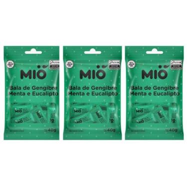 Imagem de Kit 3 Bala de Gengibre Menta e Eucalipto Mió 40g