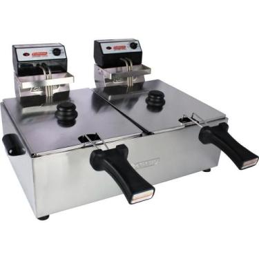 Imagem de Fritadeira Elétrica Profissional 2 Cubas 5 Litros Frita Fácil Cotherm,