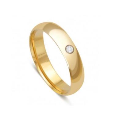 Imagem de Aliança Tungstenio Ouro 18k Pedra Zirconia 6mm Casamento - Oremte, 19