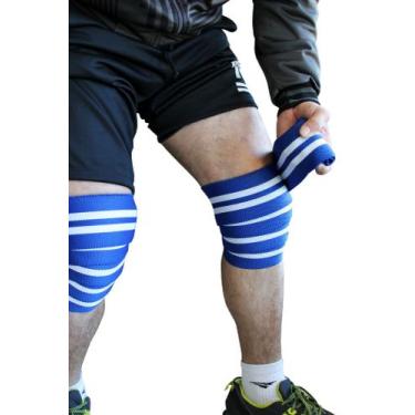 Imagem de Kit Faixa De Joelho + Strap Largo Mão Treino Agachamento - Pro Trainer