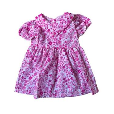 Imagem de Vestido Infantil Bebê Menina Manga Princesa Luxo - Link SA Store, Rosa