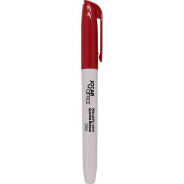 Imagem de Pincel para Quadro Branco Jocar SLIM Vermelho - Caixa com 12 Unidades 