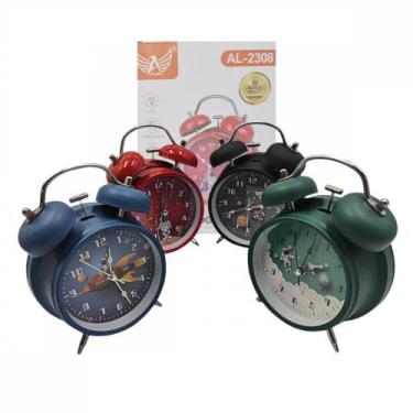 Imagem de Relógio Retrô Analógico de Mesa Astronauta Altomex AL-2308, Preto