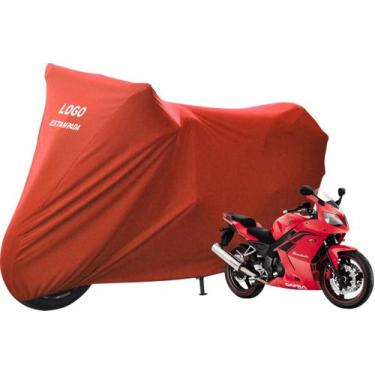 Imagem de Capa Para Proteger Moto DafraRoadwin Luxo com Logo - Mz, Vermelha