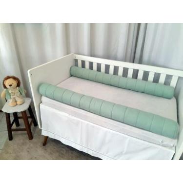Imagem de Kit Dois Rolo Protetor Lateral Solteiro 1,15m Com Ziper - Baby Mel, ve
