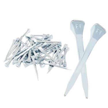 Imagem de Unlorspy 50 peças de pregos de ferradura E3, 45 mm/1,77 polegadas de comprimento, ferramentas de aço de ferradura, pregos de casco de cavalo de aço de baixo carbono para treinamento de cavalos