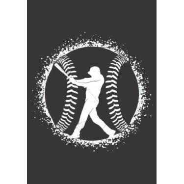 Imagem de Notizbuch A5 dotted, gepunktet, punktiert mit Softcover Design: Baseballer Baseball Team Pitcher Catcher Baseball: 120 dotted (Punktgitter) DIN A5 Seiten