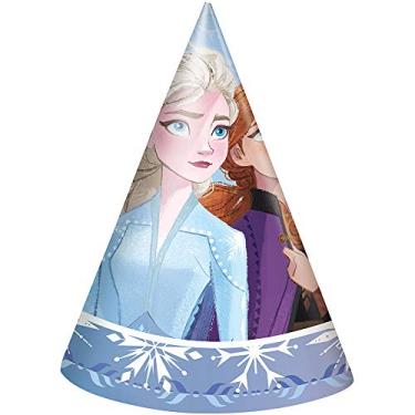 Imagem de Unique Disney Frozen 2 Enchanting Party Hats (Pack of 8) - Perfect for Elsa & Anna's Magical Adventure and Themed Celebrations