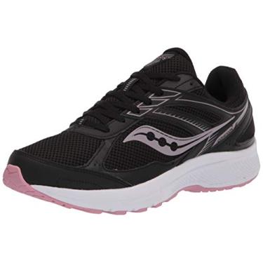Imagem de Saucony Tênis de corrida feminino Cohesion 14 Road, Preto/rosa, 10.5