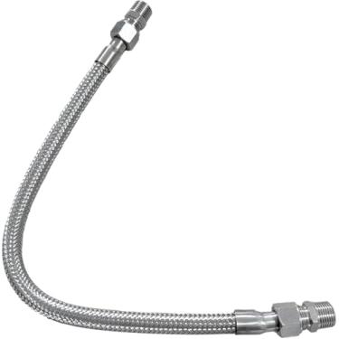 Imagem de THOUDONER Mangueira jumper compressor, 50.8 cm de comprimento industrial mangueira jumper 450 PSI e 398.9 °C com dois adaptadores macho de 3/10.2 cm.