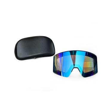 Imagem de Wynthorix Óculos de Neve Aquecidos Antiembaçamento Magnético Intercambiável Sem Moldura 100% Lente UV OTG Óculos de Esqui Elétricos (VLT 58% Lente Transparente com Revo Ice Blue, Revo Ice Blue)