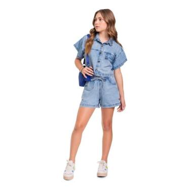 Imagem de Camisa Cropped Jeans Juvenil Gloss, 12