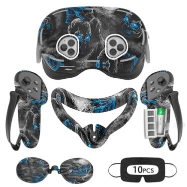 Imagem de Rechale Conjunto De Capa De Silicone Compatível Com Oculus/Meta Quest 3S, Acessórios Vr Para Meta Quest 3S, Conjunto De Capa Protetora Inclui Capa Para Controle, Capa Para Rosto, Capa Vr Shell (Phan