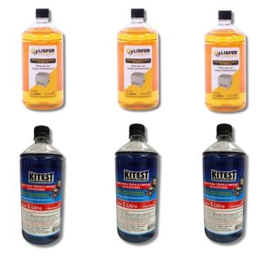 Imagem de Kit Com 3 Fluidos E 3 Detergentes Test/ E Limpeza Injetores 1 Litro - 