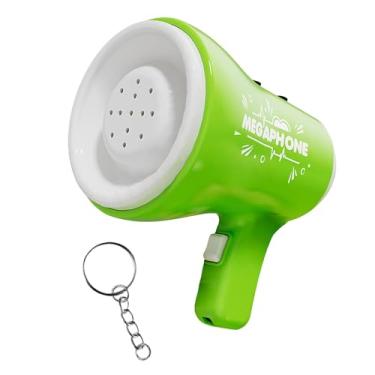 Imagem de MERIGLARE Orador megafone megaphone bullhorn com o amplificador de mão pendurado em corrente de mão alto -falante alto para fãs de torcida esportiva ao ar livre, Verde