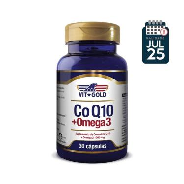 Imagem de Coenzima Q10 CoQ10 com Ômega 3 1000 mg Vitgold 30 cápsulas-Unissex