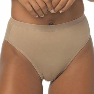 Imagem de Calcinha DeMillus Cavada Lithos Algodão Super Conforto, Beje, Rosado 5