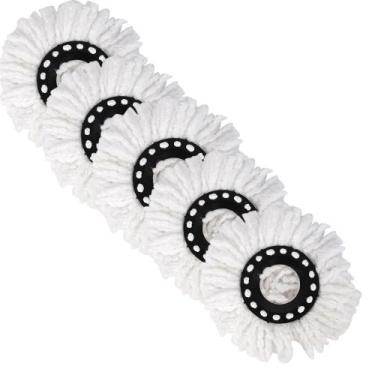 Imagem de kit 5 refis Mop Giratório 8 Litros Microfibra Absorvente Economico Lim
