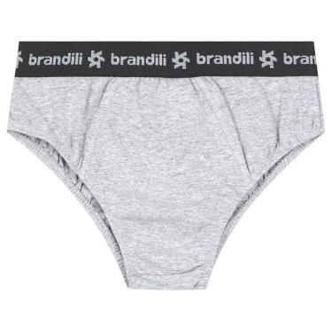 Imagem de Cueca Infantil Menino De Cotton Brandili Cinza