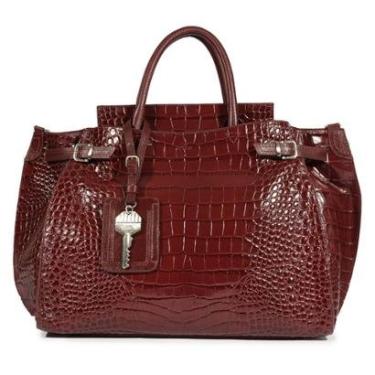 Imagem de Bolsa Schutz Tote Média Heaven Couro Croco Feminina-Feminino